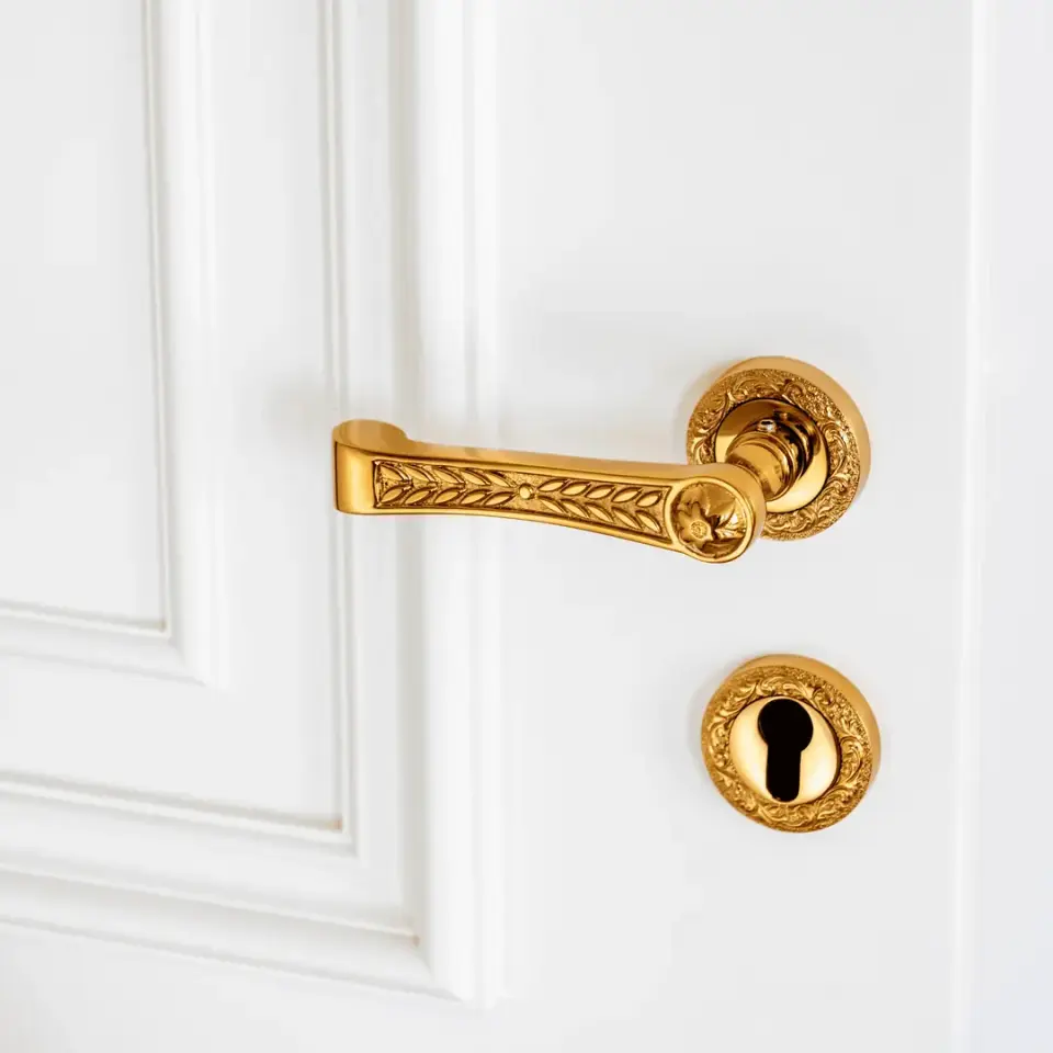 Vista D’oro Crown Rozetli Kapı Kolu Altın Rengi