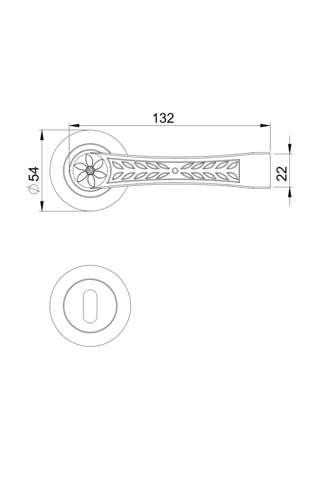 Vista D’oro Crown Rozetli Kapı Kolu Altın Rengi