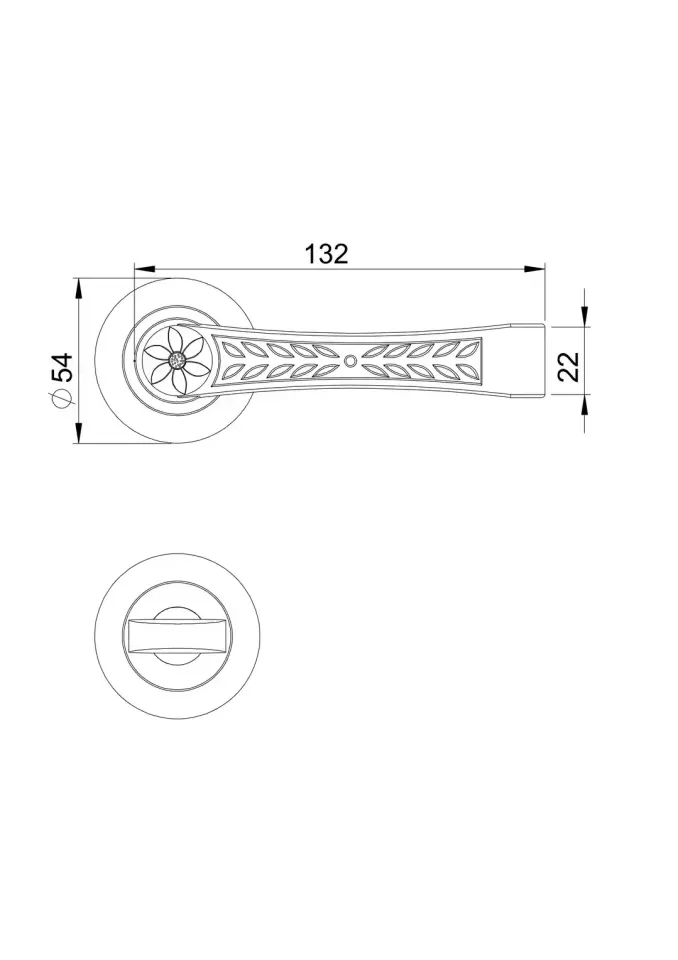 Vista D’oro Crown Rozetli Kapı Kolu Nikel