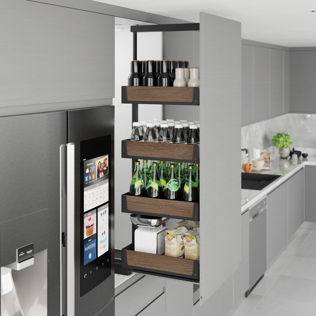 Unique Wood Gizli Raylı Frenli Kiler