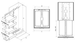 Unique Wood Gizli Raylı Frenli Kiler