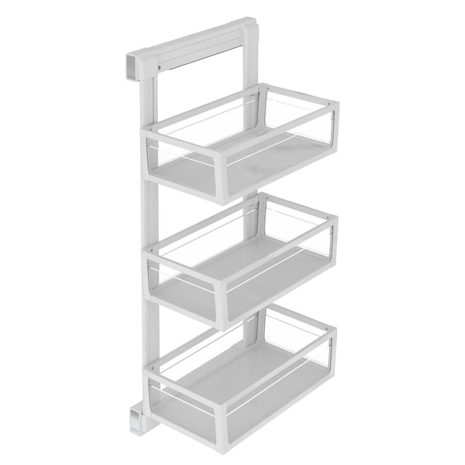 Gizli Raylı Alüminyum 3 Raflı Ünite Sağ