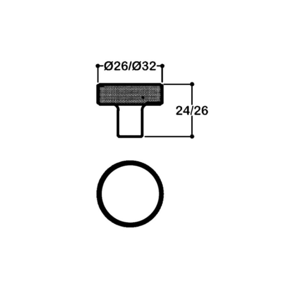 System 32 mm Krom Renk Düğme Kulp (SY1980 0032 CR)