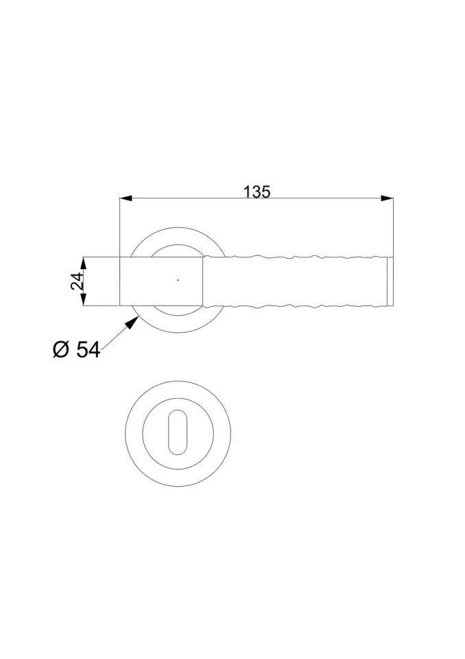 Vista D’oro Modern Nova Rozetli Kapı Kolu Altın Saten