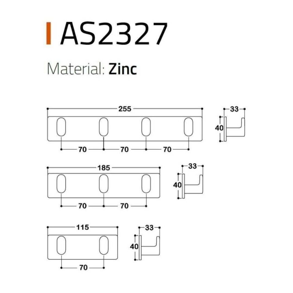 System 2327 Saten Renk Yapışkanlı Askı