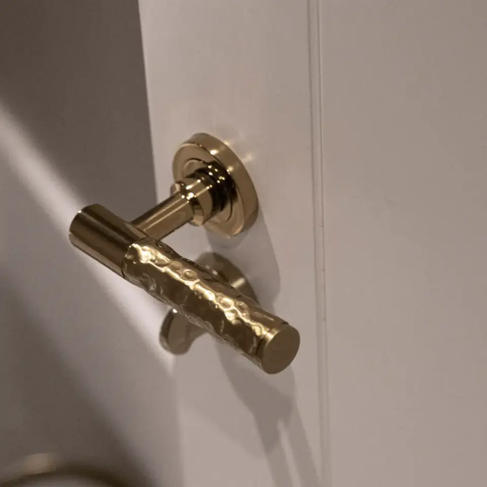 Vista D’oro Modern Nova Rozetli Kapı Kolu Altın Saten WC