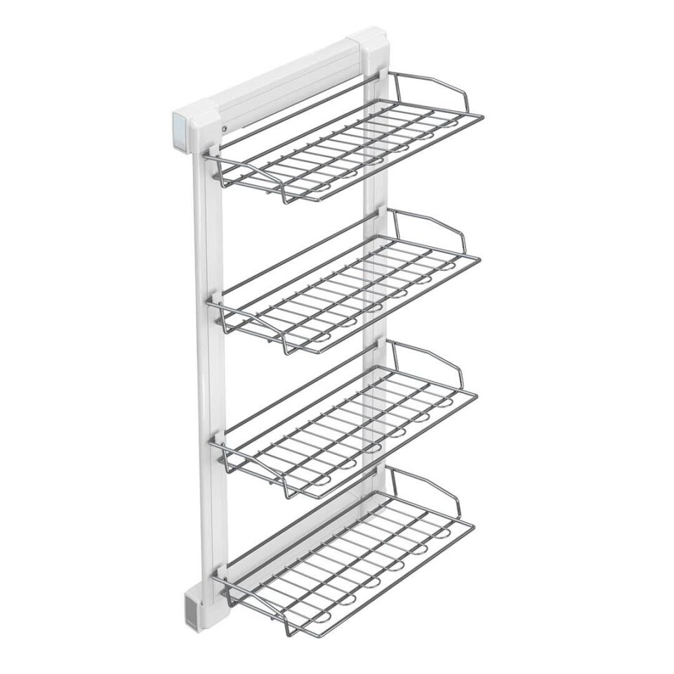 Gizli Raylı Alüminyum 4 Raflı Ayakkabılık Sağ