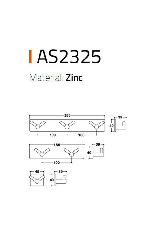 System 2325 Krom Renk Yapışkanlı Askı