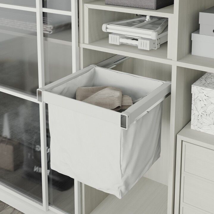 Gizli Raylı Kumaş Çamaşır Sepeti 800 mm