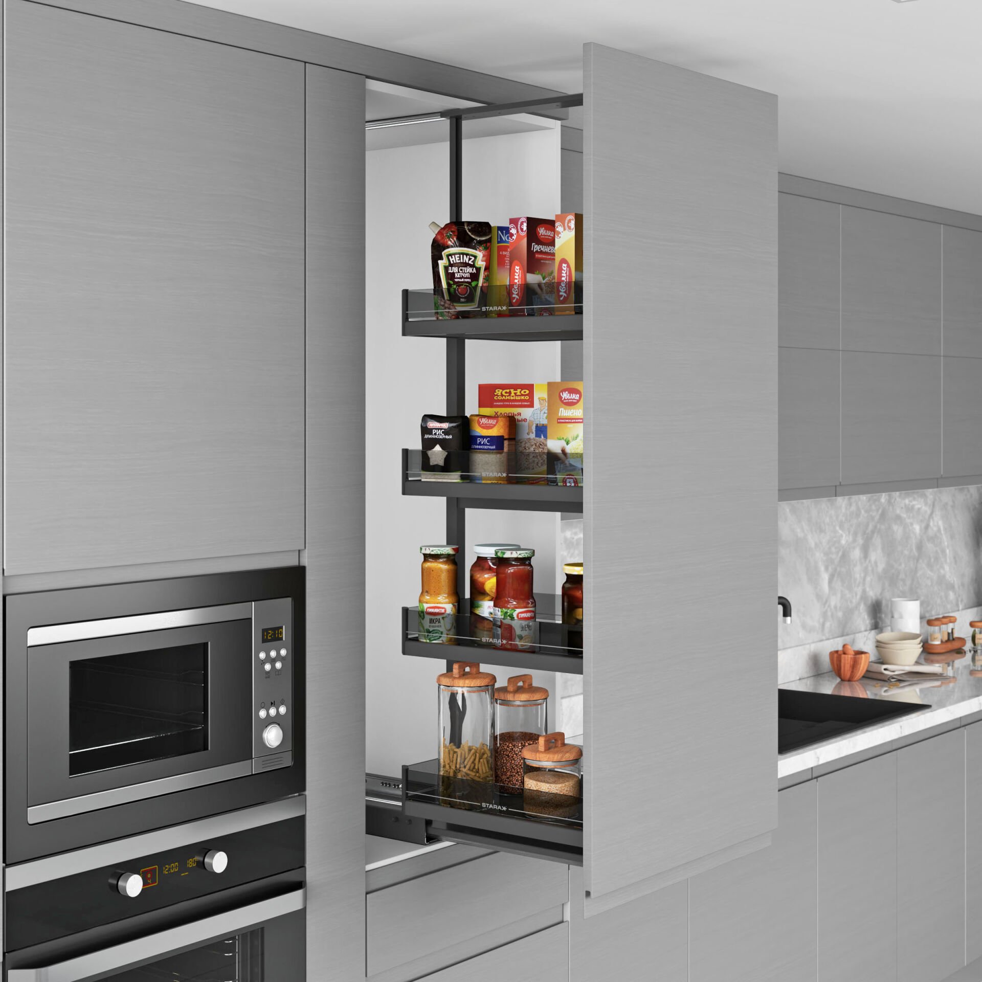 Premium Gizli Raylı Frenli Kiler