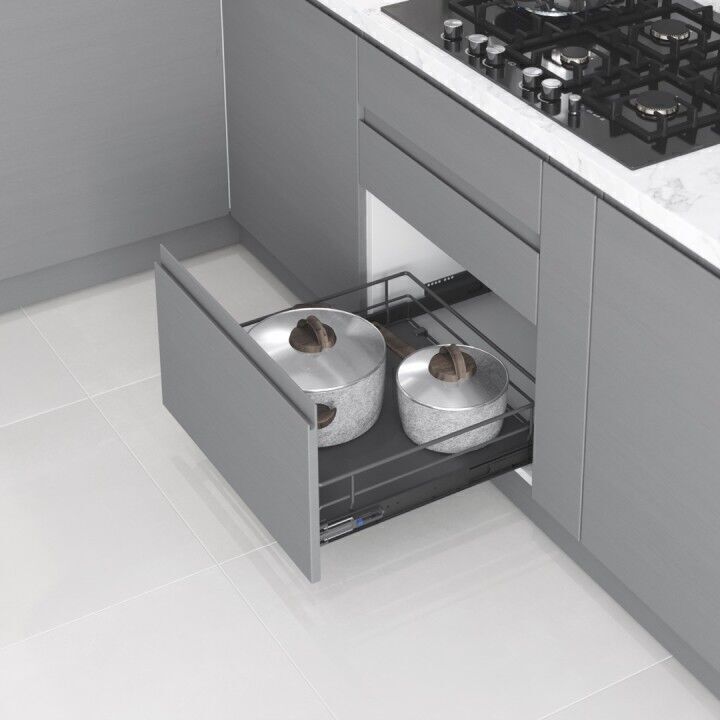 Ahşap Tablalı Kapağa Monte Teleskopik Raylı Çekmece 800 mm