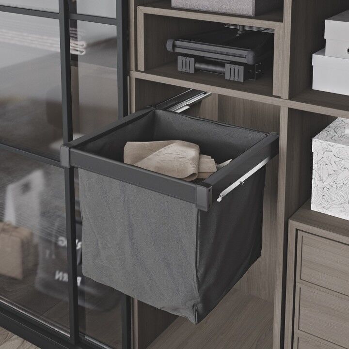 Gizli Raylı Kumaş Çamaşır Sepeti 900 mm