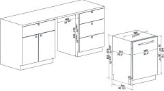 Bulaşık Makinesi, HÄFELE ORION, 60 cm, Ankastre, 6 Programlı