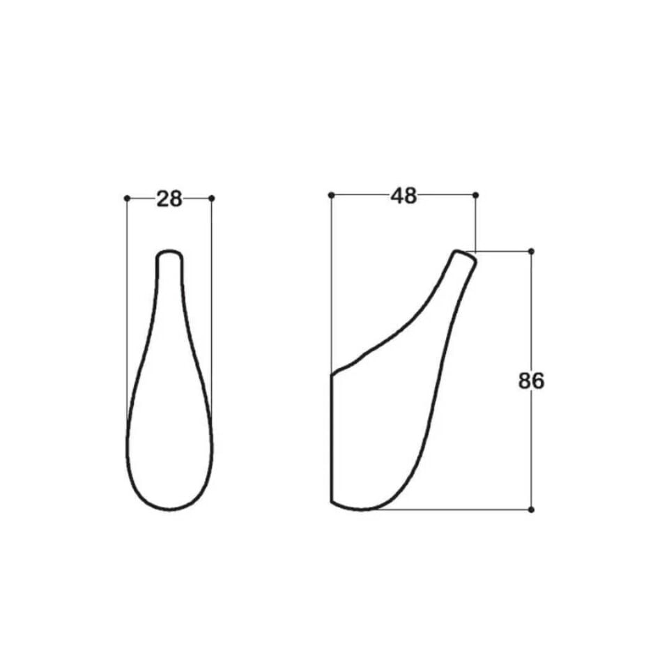 System 28 mm Nikel Saten Renk Portmanto Askılığı (AS2015 0028 NB)