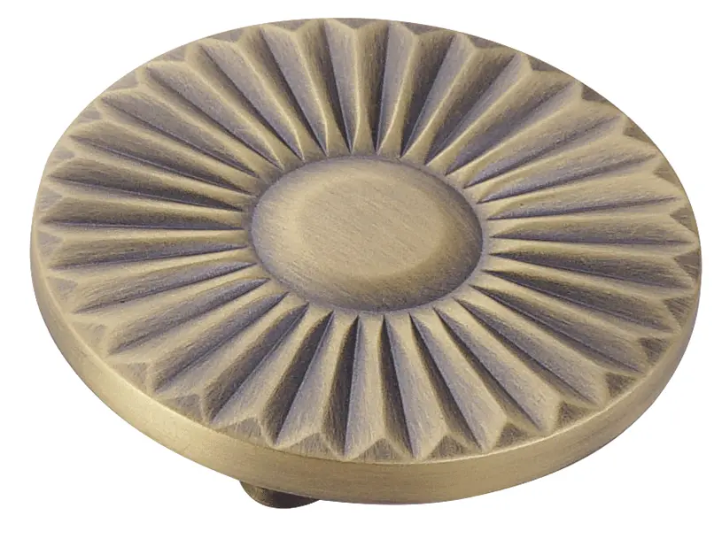 Çebi A4193 Serisi Düğme Mobilya Kulpu 16 mm MP30 (Fırçalanmış Antik Pirinç)