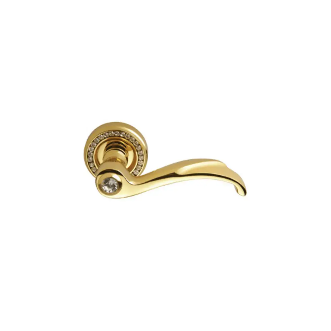 Vista D’oro Gizem Rozetli Swarovski Taşlı Kapı Kolu 24 Ayar Altın Kaplama