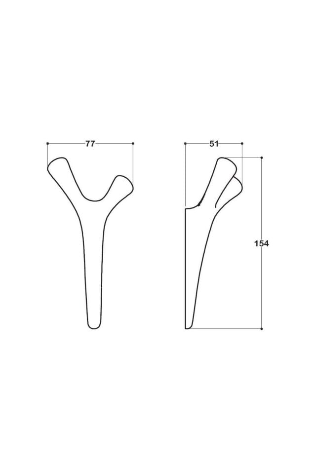 System 77 mm Siyah Renk Portmanto Askılığı (AS2070 0077 AL6)