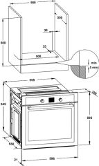 Ankastre Fırın, CONTEMPO, 60 cm, 7 Programlı, 60 Litre