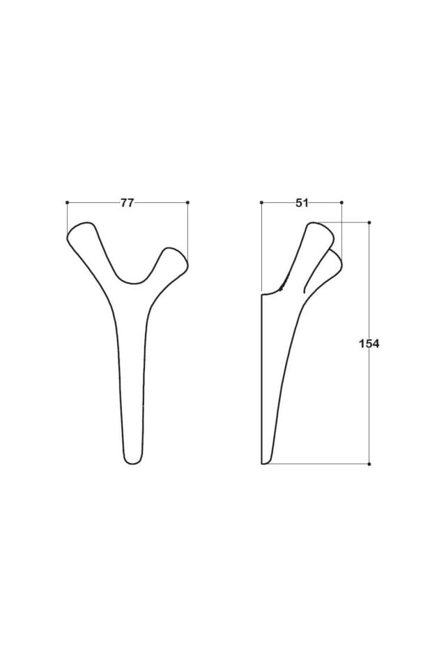 System 77 mm Gold Renk Portmanto Askılığı (AS2070 0077 GL)