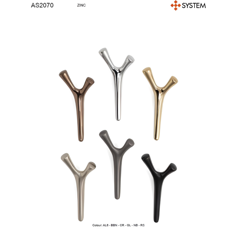System 77 mm Rose Renk Portmanto Askılığı (AS2070 0077 RS)
