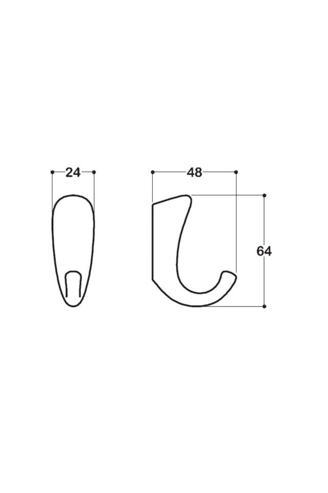 System 24 mm Krom Renk Portmanto Askılığı (AS2085 0024 CR)