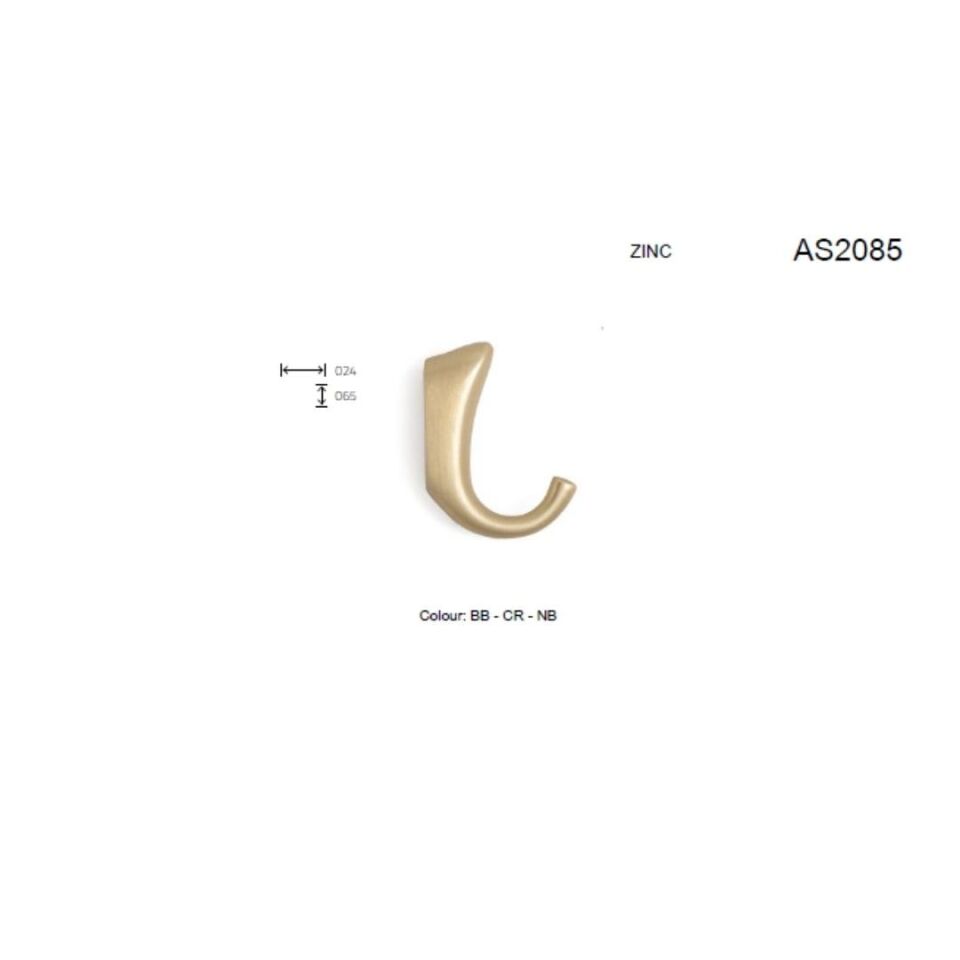 System 24 mm Krom Renk Portmanto Askılığı (AS2085 0024 CR)