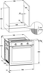 Ankastre Fırın, ETERNAL, 60 cm, 7 Programlı, 60 Litre
