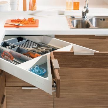 Blum Tandembox Antaro Köşe Çekmece İpek Beyaz