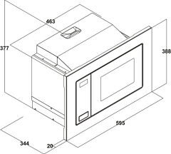 Mikrodalga Fırın, LUCE, 60cm, Izgara Fonksiyonlu, 20 Litre