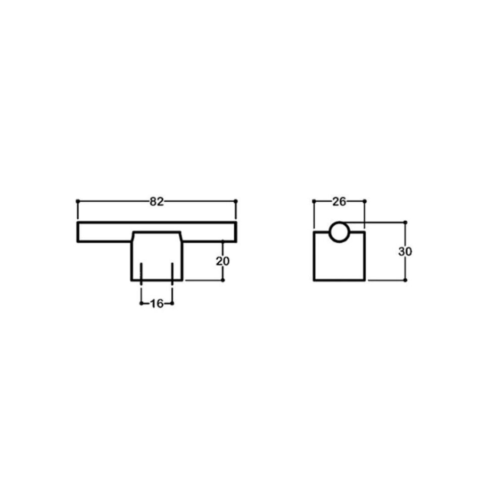 System 16 mm Gold Renk Çift Delikli Kulp (SY7415 0016 GL-GL)