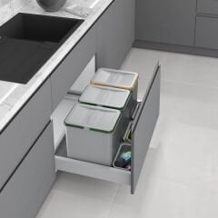 Çekmece İçi Çöp Kovası (Manuel)  12+12+1+1 Lt