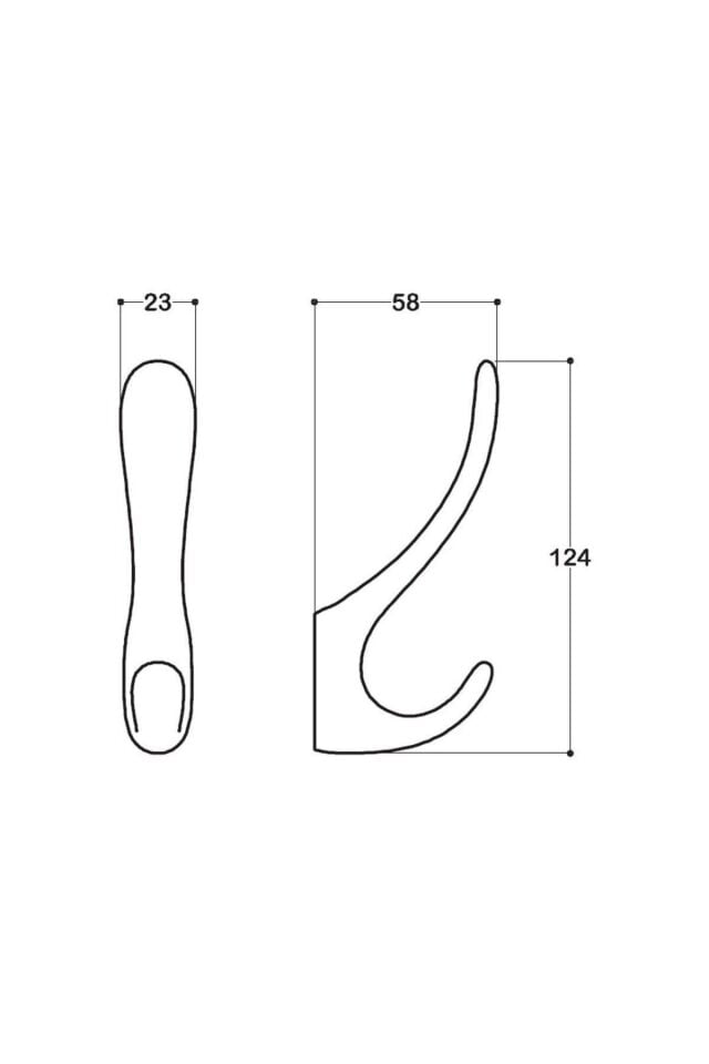System 58 mm Gold Renk Portmanto Askılığı (AS2040 0058 GL)
