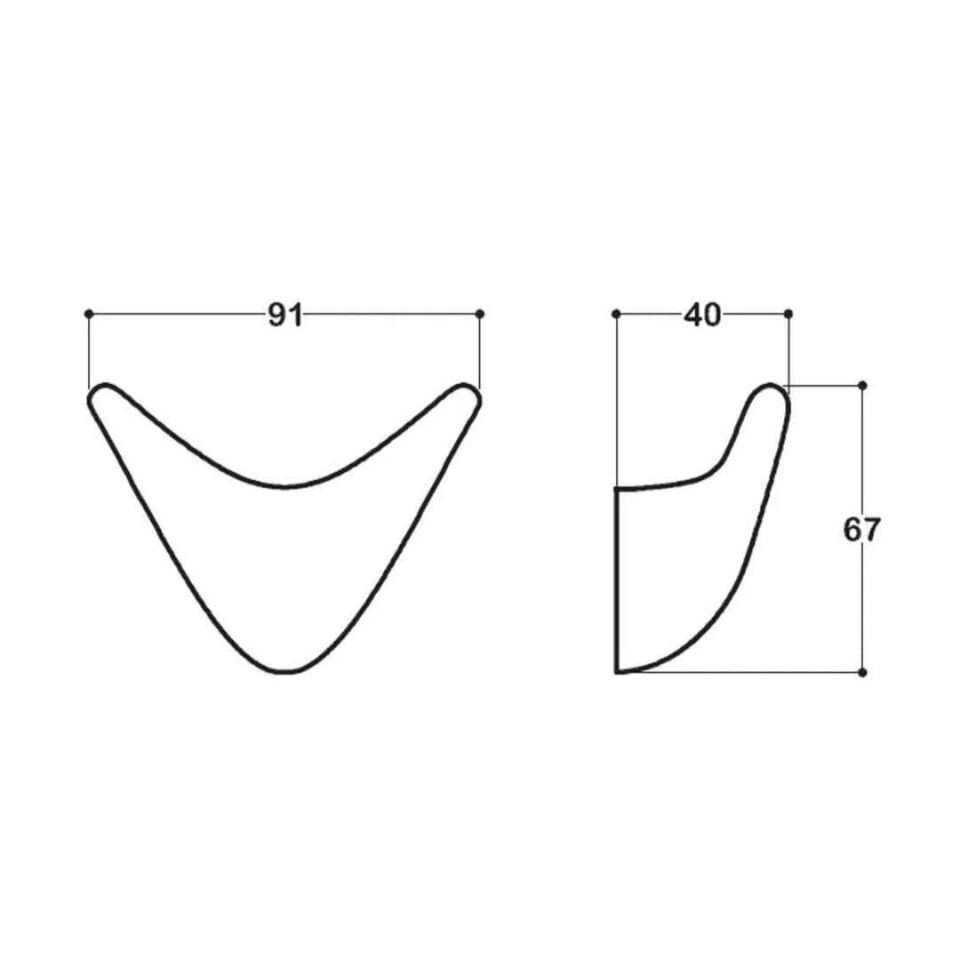 System 91 mm Krom Renk Portmanto Askılığı (AS2025 0091 CR)