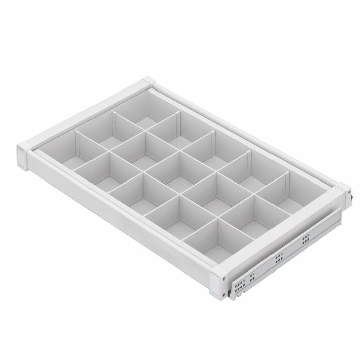 Gizli Raylı Alüminyum Bölmeli Raf 900 mm Beyaz