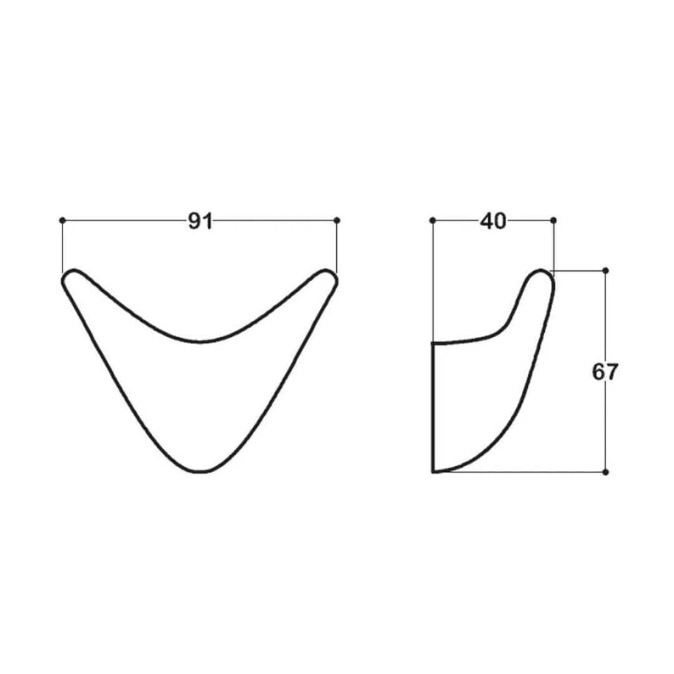 System 91 mm Saten Renk Portmanto Askılığı (AS2025 0091 NB)