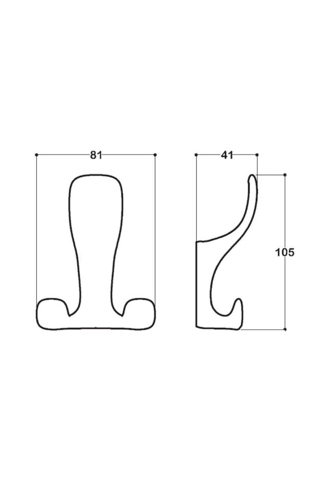 System 80 mm Rose Renk Portmanto Askılığı (AS2010 0080 RS)