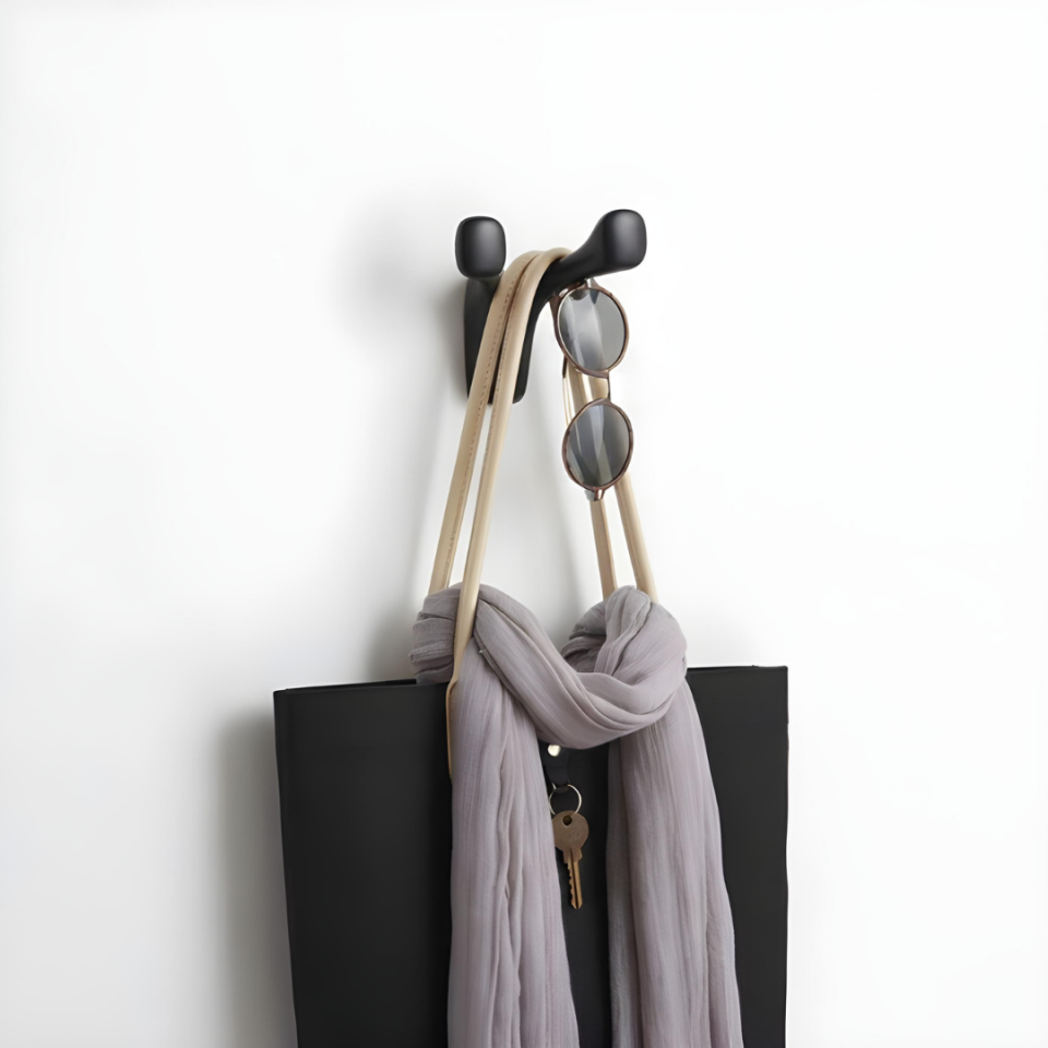 System 80 mm Siyah Renk Portmanto Askılığı (AS2005 0080 AL6)