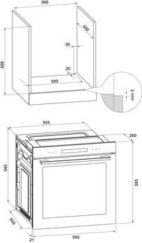 Ankastre Fırın, HÄFELE VINTAGE, 60 cm, 8 Programlı, 60 Litre
