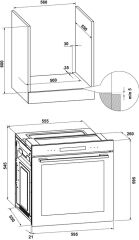 Häfele Vintage 60 cm Ankastre Fırın | 8 Programlı 60 Litre