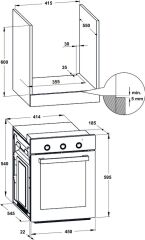 Häfele Vega 45 cm Ankastre Fırın | 6 Programlı 45 Litre Siyah