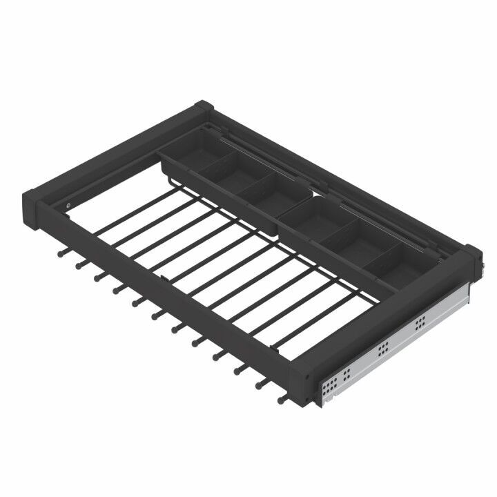 Gizli Raylı Alüminyum Fonksiyonel Pantolonluk 700 mm Antrasit