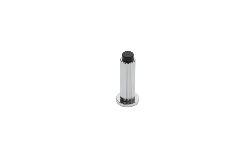 System 1018 Duvara Monte Kapı Stoperi Vidalı 32 mm Krom - Siyah (DS1018 0032 CR-CR-P6)