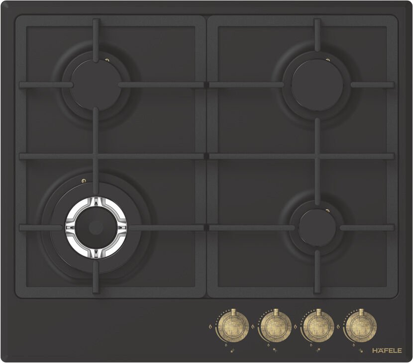 Ankastre Ocak, VINTAGE, 60 cm, Metal, 4 Gözlü, Gazlı, Döküm Izgaralı