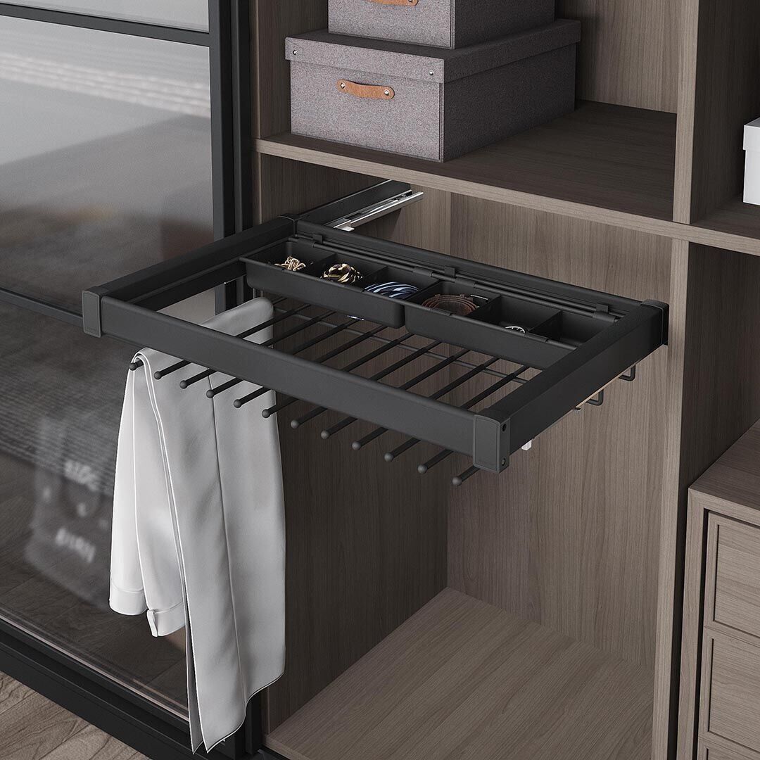 Gizli Raylı Alüminyum Fonksiyonel Pantolonluk 800 mm