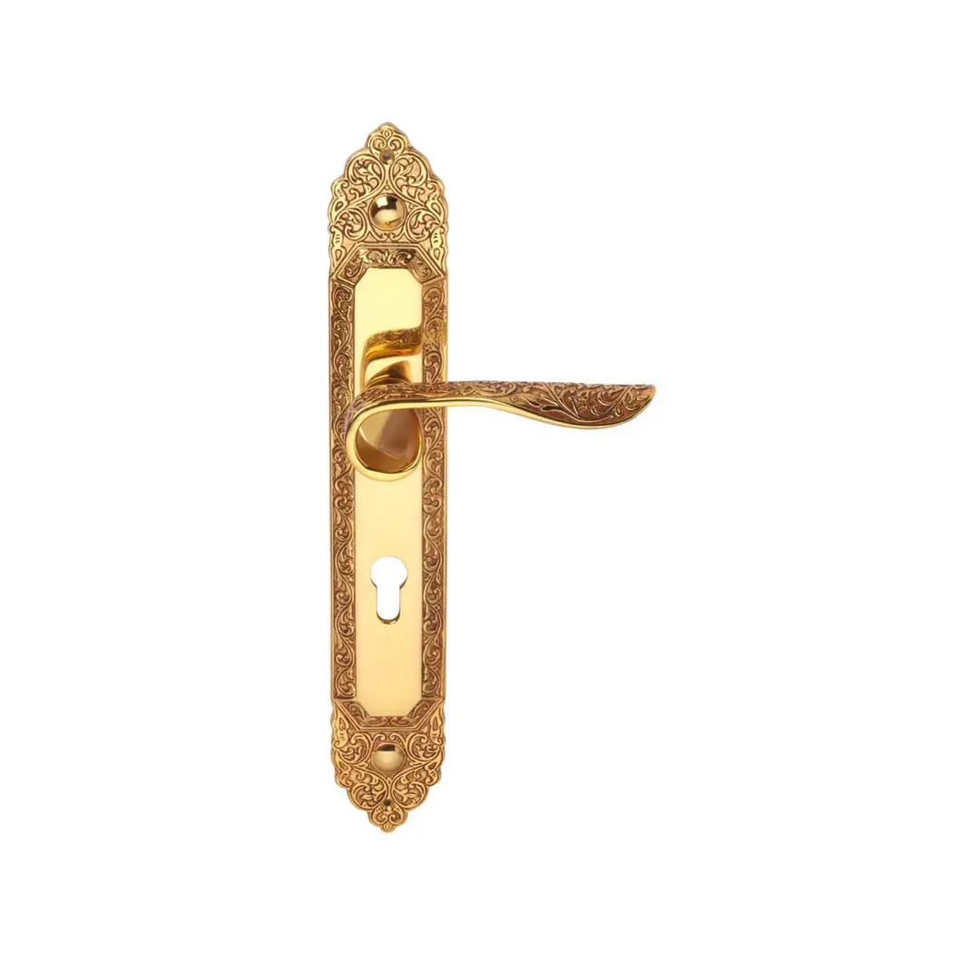 Vista D’oro Conchiglia Serisi Aynalı Kapı Kolu Rustikli 24 Ayar Altın