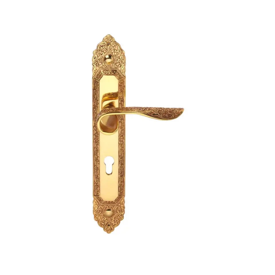 Vista D’oro Conchiglia Serisi Aynalı Kapı Kolu Rustikli 24 Ayar Altın