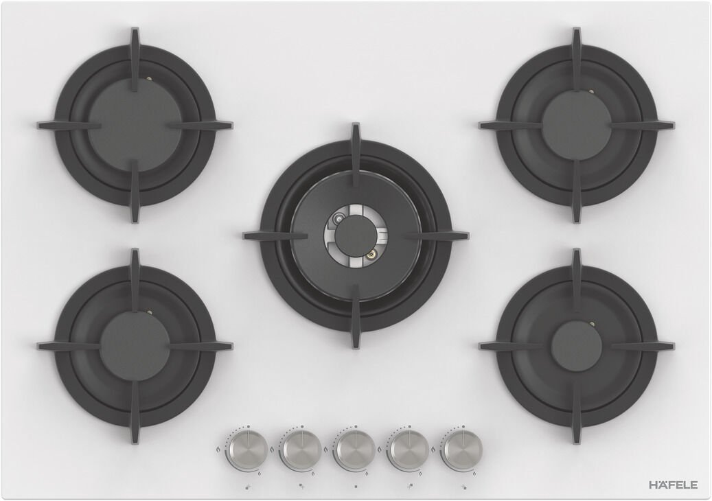 Ankastre Ocak, ORION, 75 cm, Cam, 5 Gözlü, Gazlı, Döküm Izgaralı