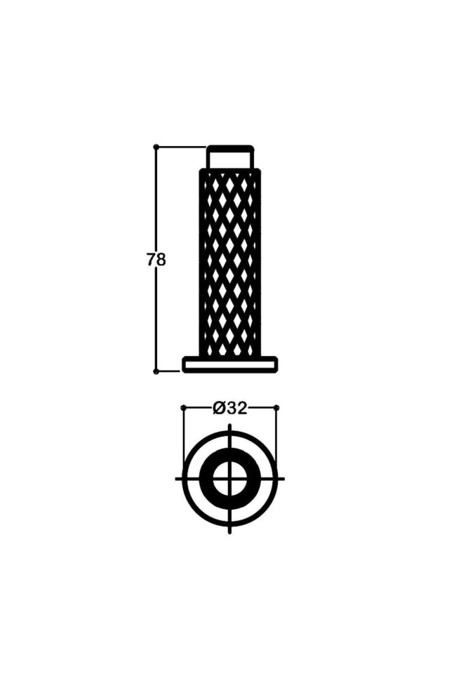 System 1019 Duvara Monte Kapı Stoperi Vidalı 32 mm Saten - Siyah (DS1019 0032 NB-NB-P6)