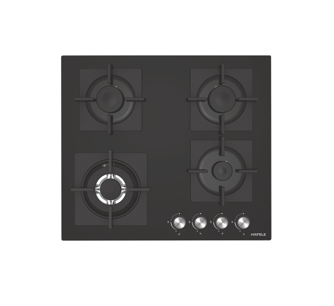 Ankastre Ocak, CAPELLA, 60 cm, Cam, 4 Gözlü, Gazlı, Döküm Izgaralı