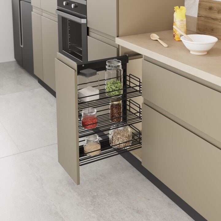 Starax Yandan Gizli Raylı Ünite (90°) | Sol | 30 cm Kapak Uyumlu